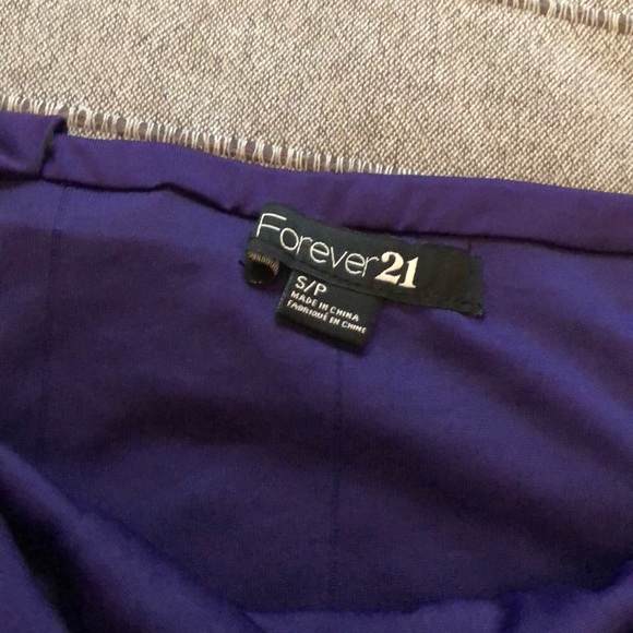 Forever 21 Purple Fitted Ruched Dress Sz S - Picture 5 of 6
